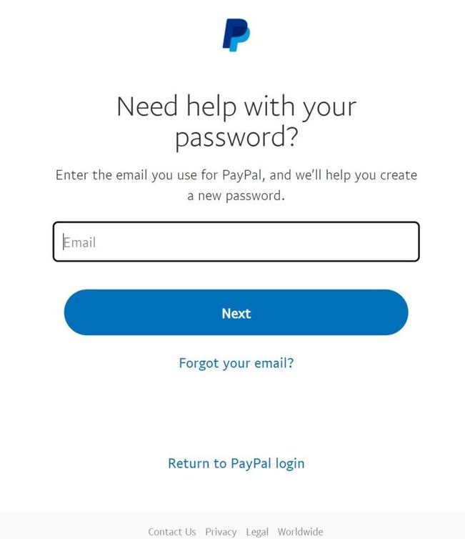 Resetting password