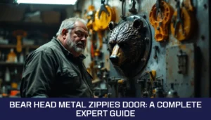 Bear Head Metal Zippies Door